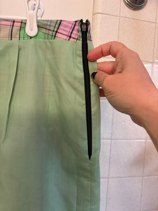 bp Pleated Plaid Mini Skirt Size XL Green Pink Y2K Preppy Clueless Sorority NWT - Picture 4 of 9